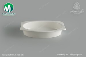 Tô chữ nhật oval lòng Gourmet Ly's Horeca 27.5 x 19 cm